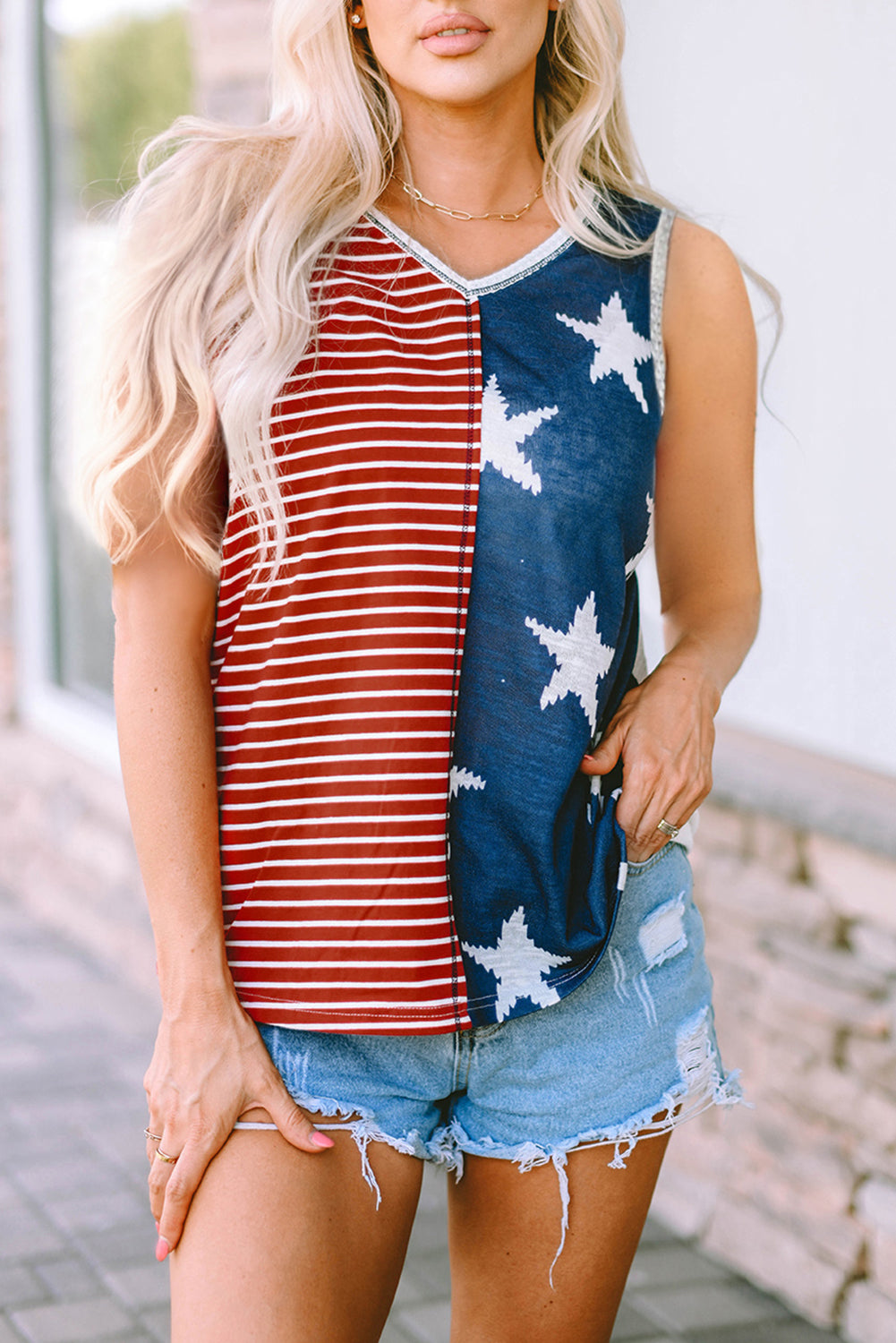 American Flag Stars and Stripes Tank Top