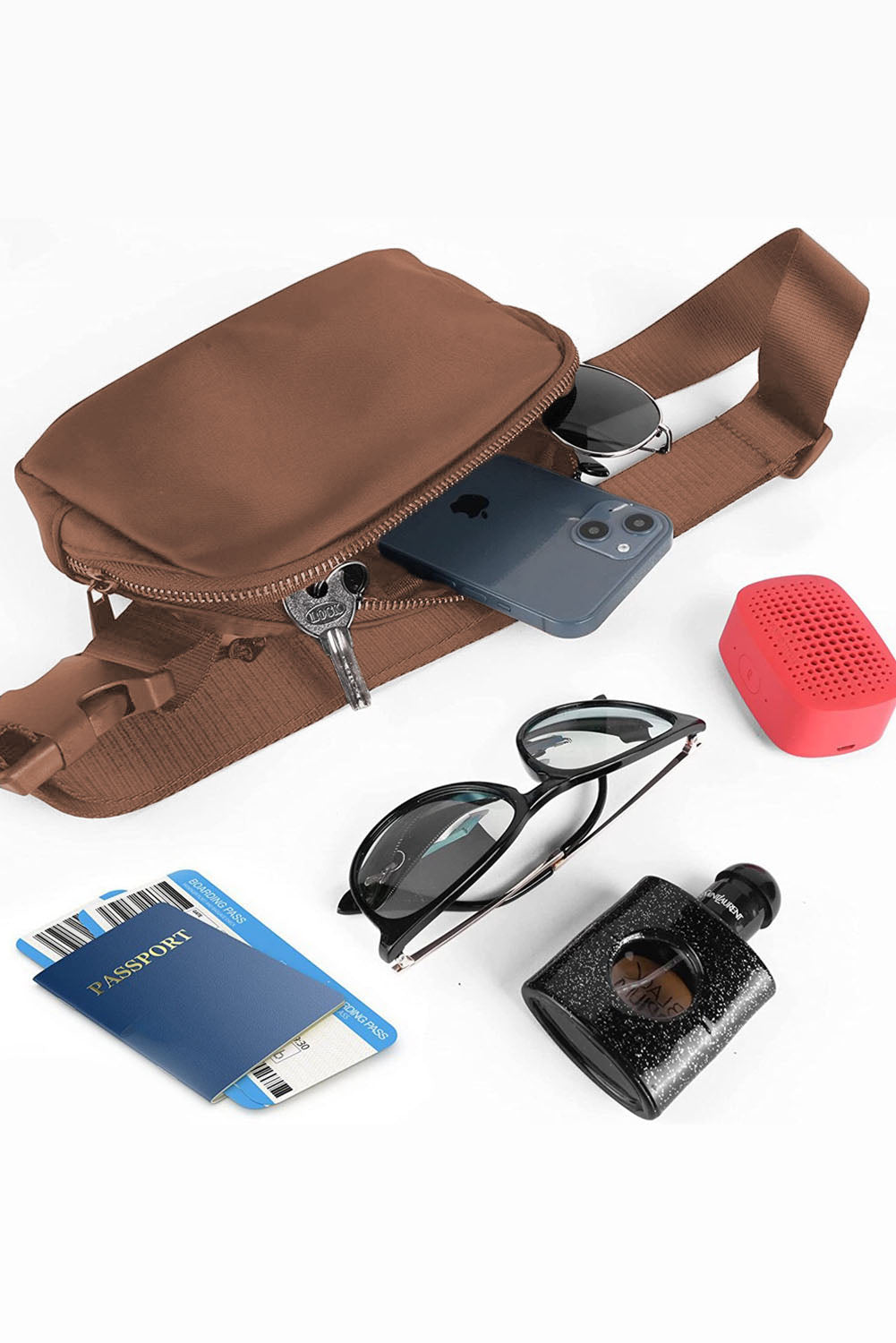 Waterproof Zipped Crossbody Bag 20*5*14cm