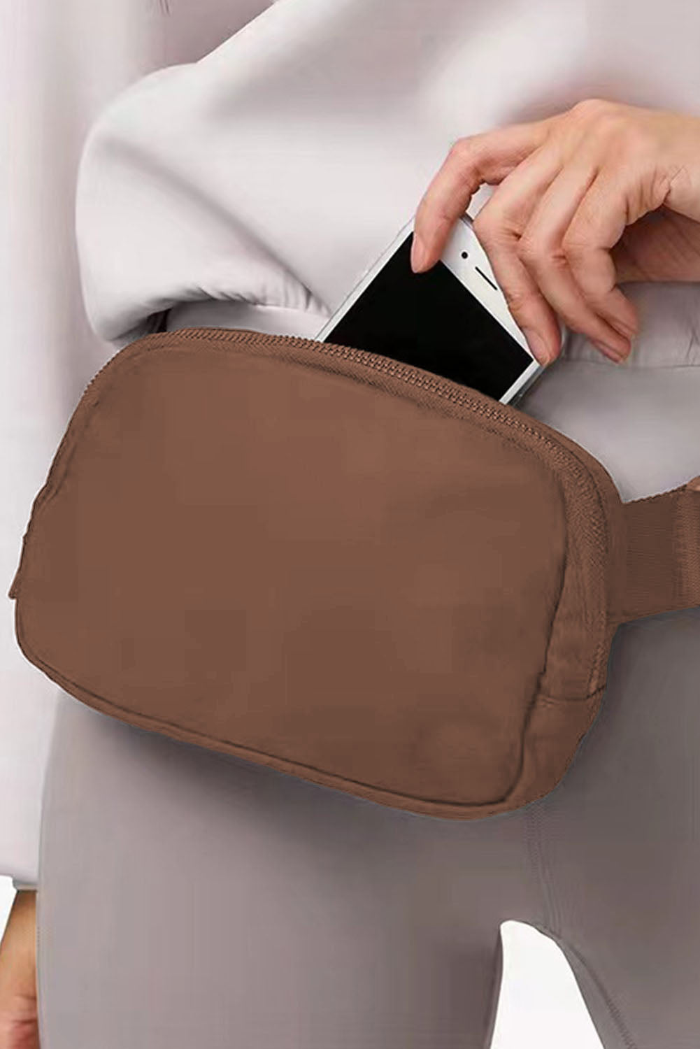 Waterproof Zipped Crossbody Bag 20*5*14cm