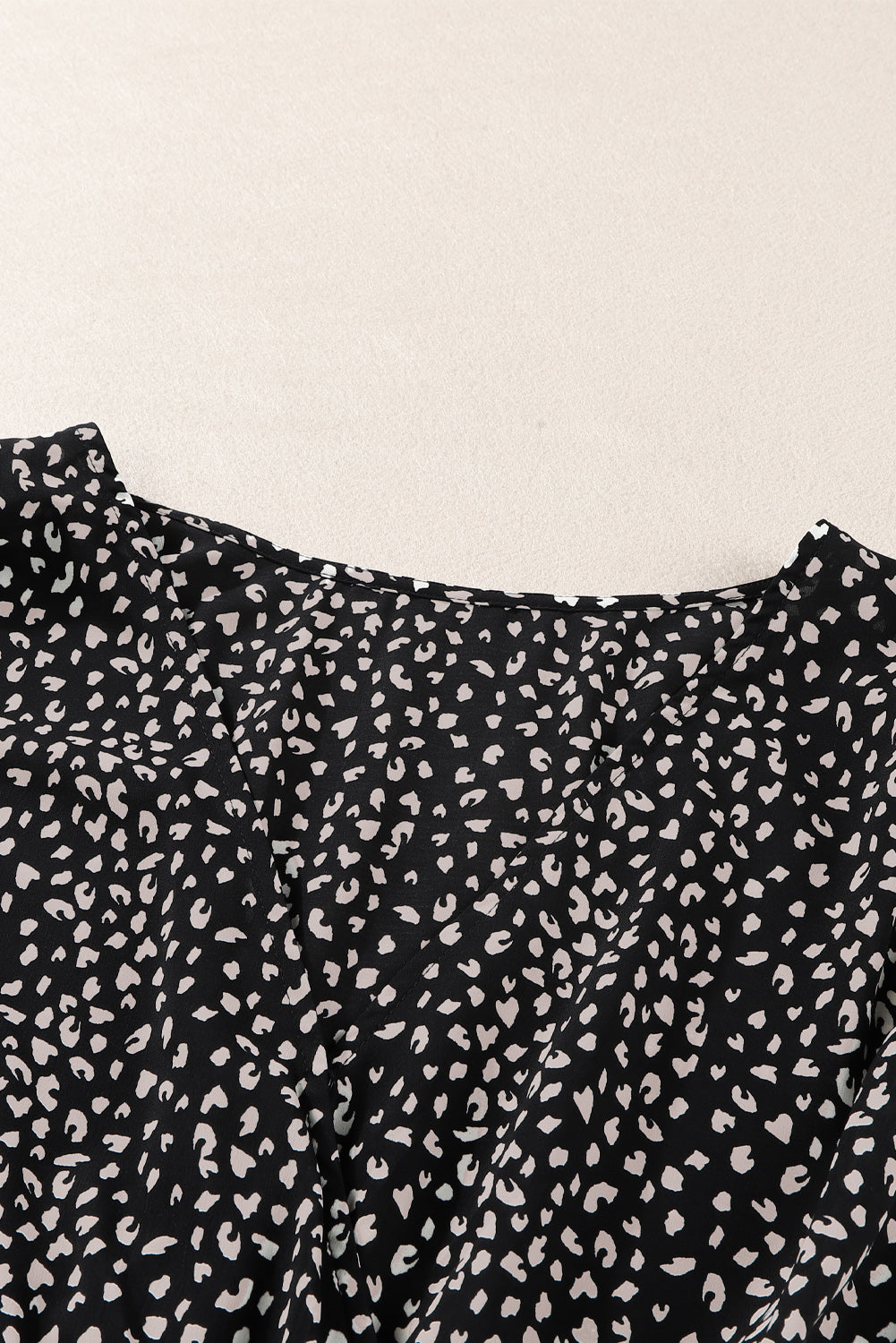 Leopard Print Belted V Neck Short Sleeve Romper